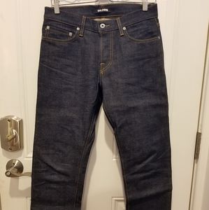 Baldwin raw selvedge denim jeans 30 henley slim